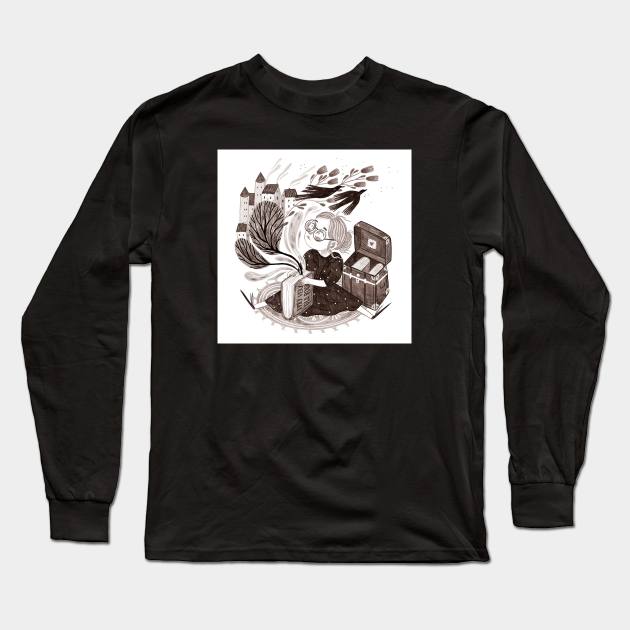 Very Very Old Book Long Sleeve T-Shirt by Iz Ptica